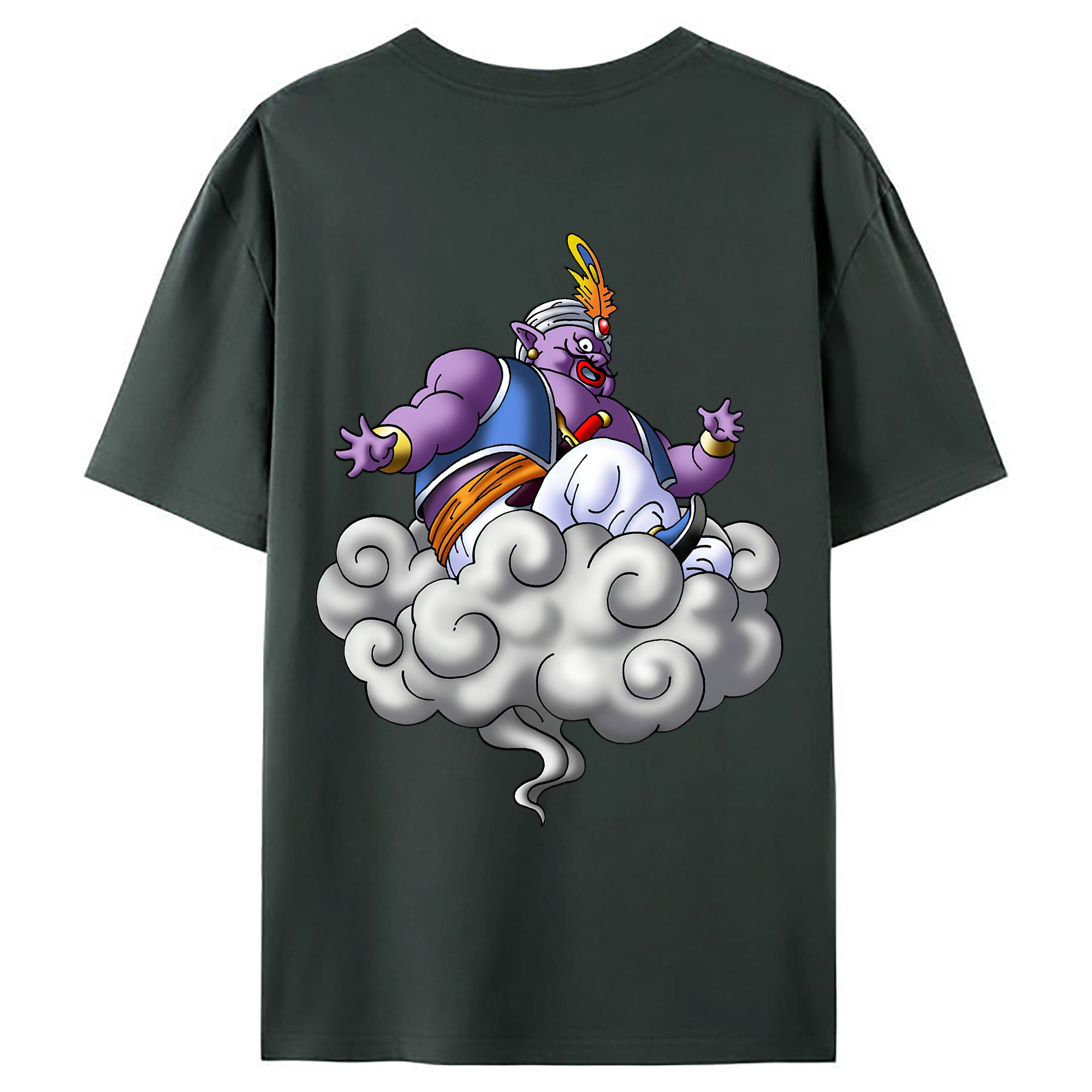 （画像用） ドラゴンクエスト Doragon Kuesuto Dragon Quest 綿100％ メンズ半袖Tシャツ（バックプリント） 通気性